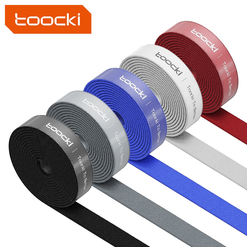 Cuộn băng dán quấn dây cáp Toocki dài 1m-5m tùy chọn có thể tái sử dụng tiện lợi