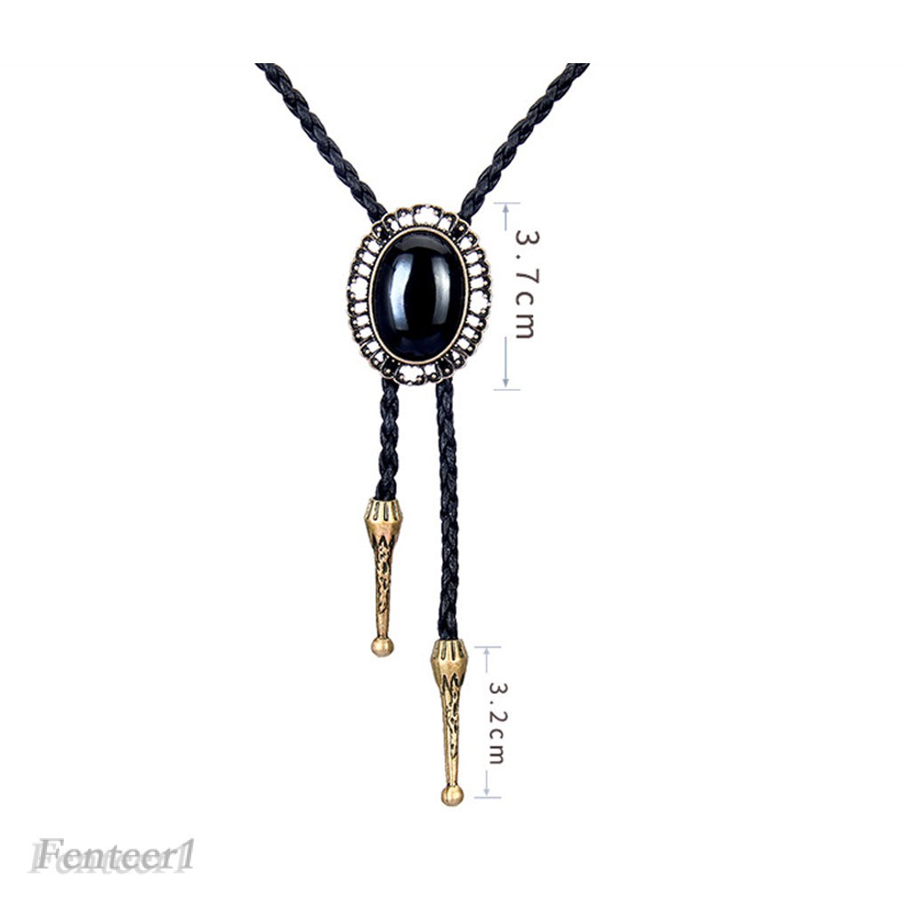 1 Dây Chuyền Mặt Đá Oval Phong Cách Cao Bồi Phương Tây