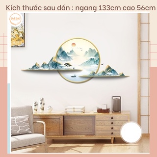 Decal dán tường Tranh sơn thủy A37 - Decal dán tường Hàn Quốc