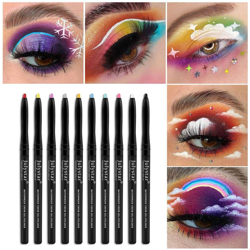 OCEANMAP Set 10 Bút Kẻ Mắt Chống Thấm Nước Với Màu Sắc Ấn Tượng