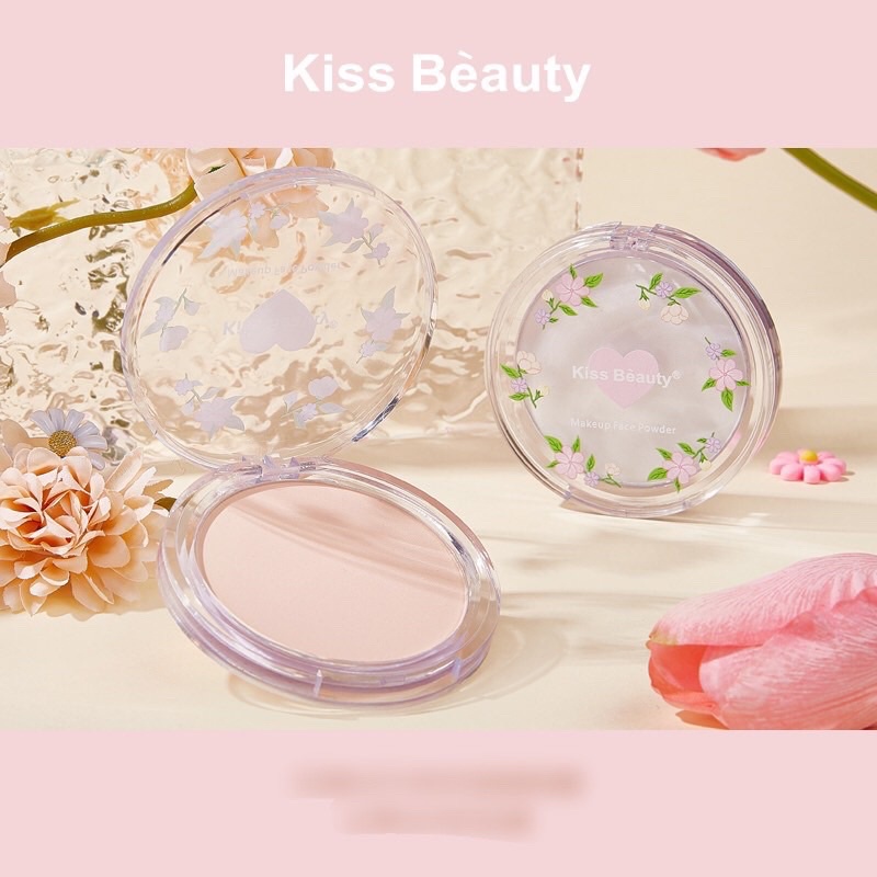 Phấn phủ dạng nén kiềm dầu ,lâu trôi KISBEAUTY hoa anh đào