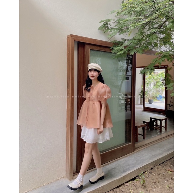 Set sugar Trắng / cam đất MOD005