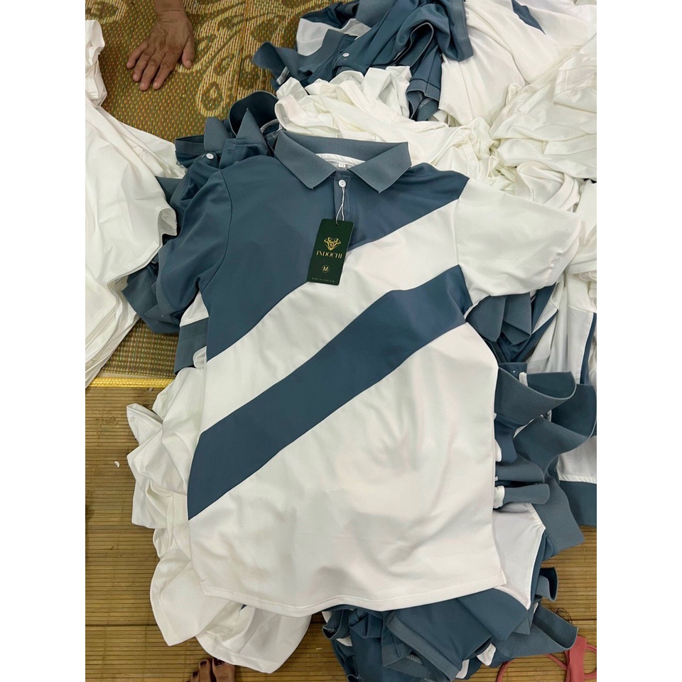 Áo polo nam nữ viền chéo chất cotton cá sấu thông hơi siêu đẹp