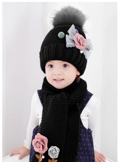 Sét mũ khăn len cho bé siêu xinh