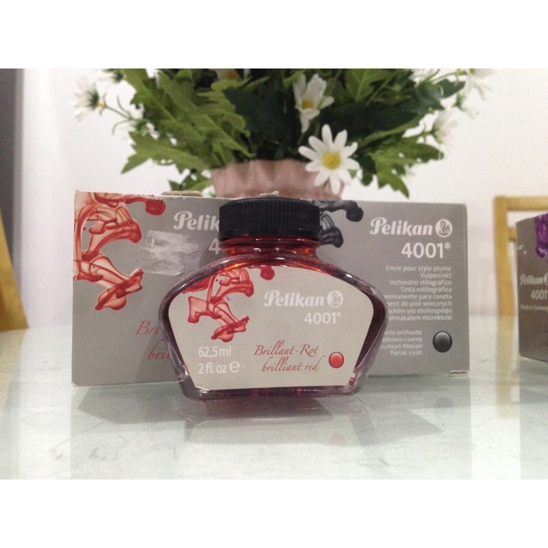 Mực Pelikan 4001 chính hãng Đức, 62,5ml (màu đỏ)