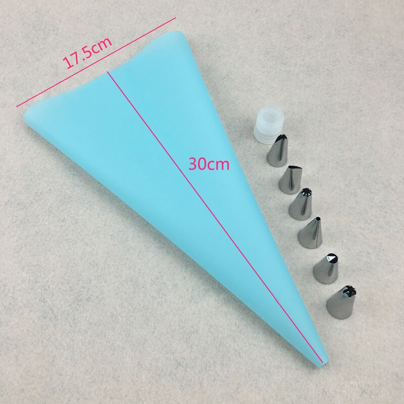 Set 8 dụng cụ bắt kem trang trí bánh bằng silicone tiện lợi