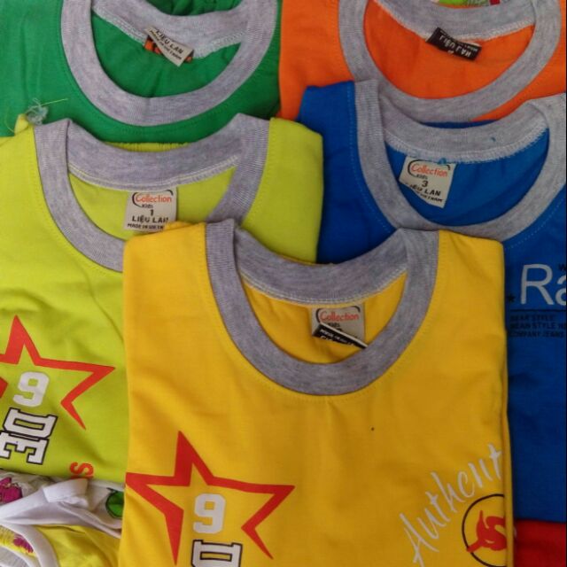 100K 3 bộ bé trai tay ngắn, sát nách, tay dài nó