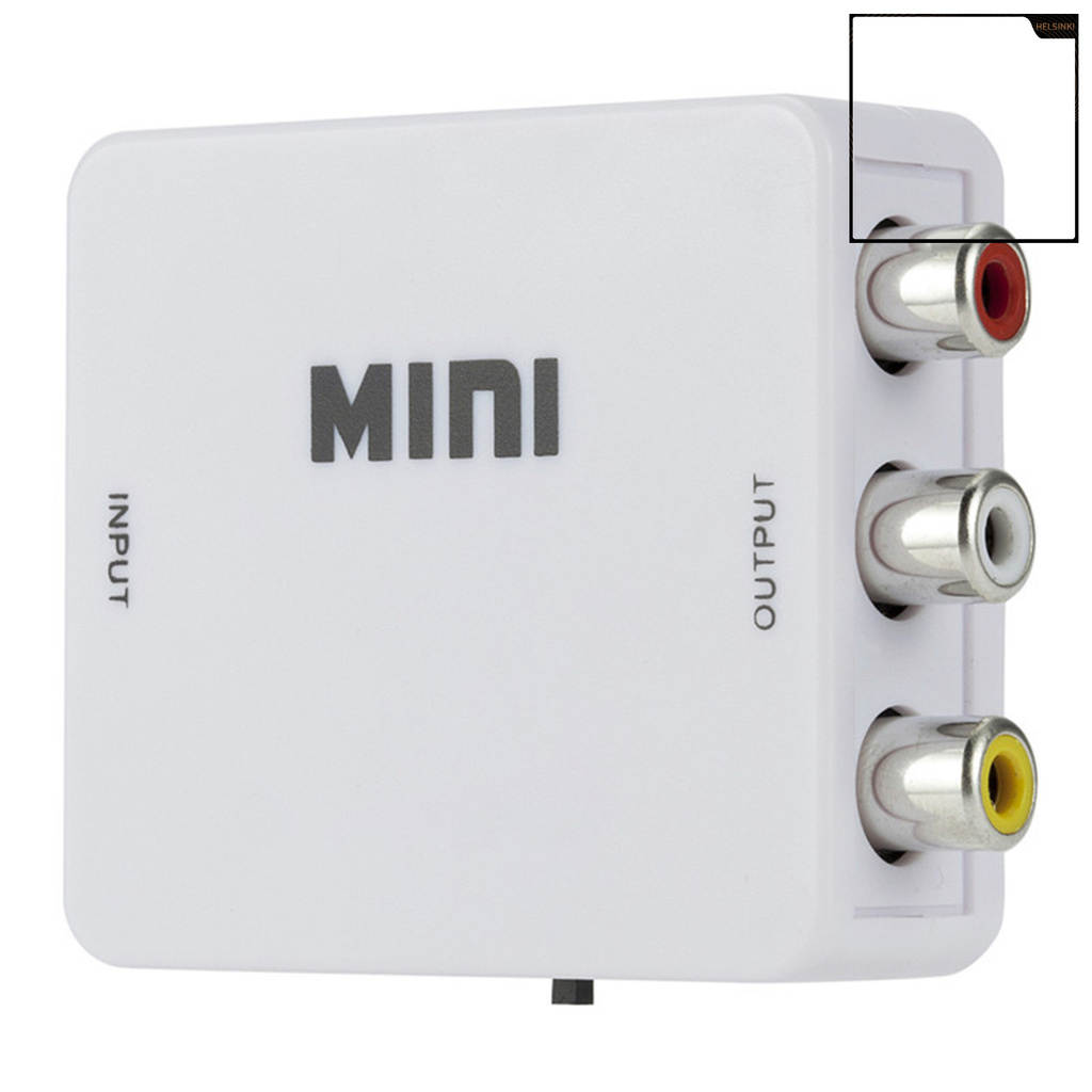 helsinki Portable Mini Full HD 1080P HDMI-compatible to AV RCA Adapter Audio Composite Converter Box