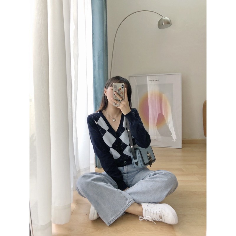 JANET STUDIO • Áo Cardigan XO xanh | BigBuy360 - bigbuy360.vn