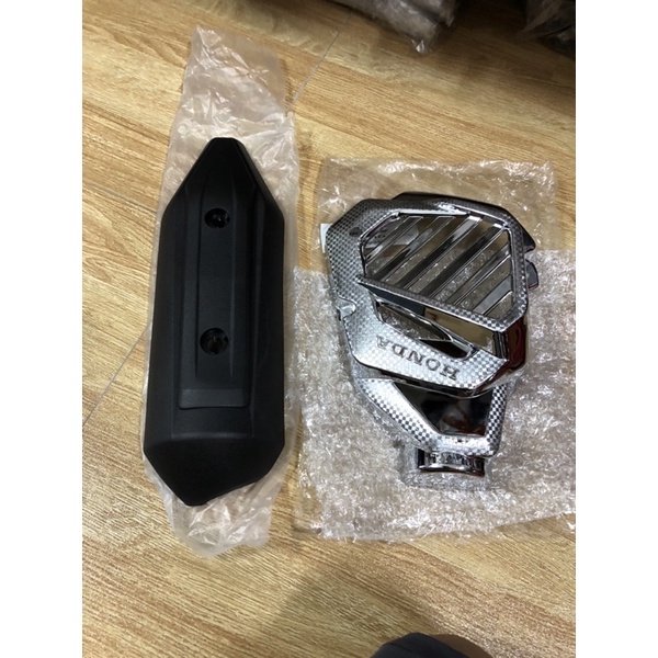 Giá trọn bộ 2 món Ốp pô +Ốp quạt gió xe LEAD 2013->2018 (cực đẹp )giá rẻ
