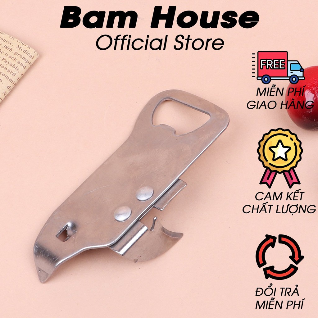 Dụng cụ khui đồ hộp, khui chai inox Bam House đa năng tiện lợi cao cấp KDH01 – BamBam Store