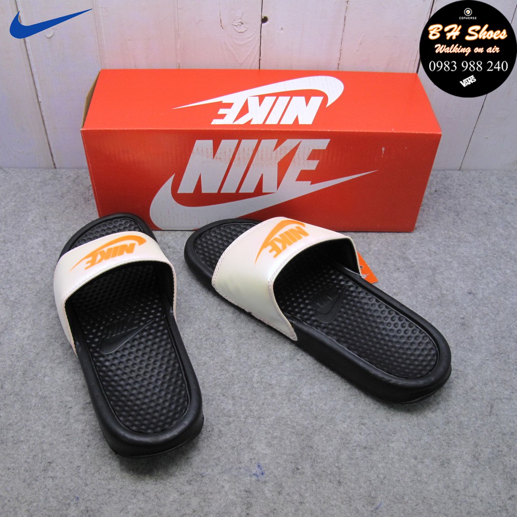 [Hộp Nk] Dép Nk nike quai ngang ngọc trai nữ đầy đủ tem, mác, lót dày, tem size in nhiệt trong lót, kèm hộp hãng Nk theo