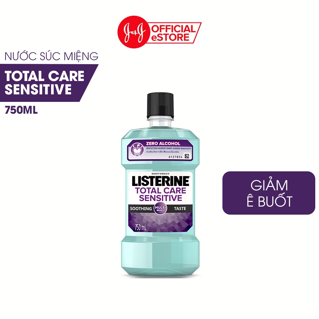 Nước súc miệng cho răng nhạy cảm Listerine Total Care Sensitive - Dung tích 250ml - 750ml