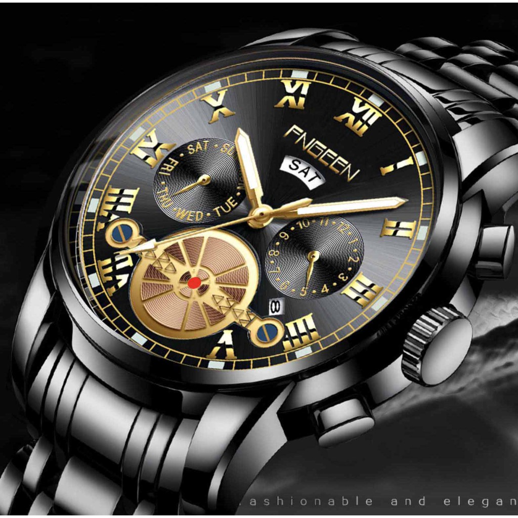 Đồng hồ nam FNGEEN chính hãng, dây thép 316L, chống nước tốt, kiểu dáng thời trang, lịch lãm ( Mã: AGC ) | BigBuy360 - bigbuy360.vn