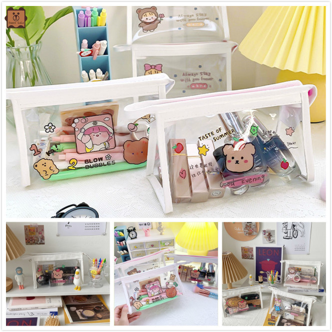 Túi Đựng Mỹ Phẩm Bằng Nhựa Pvc Trong Suốt Chống Thấm Nước Sáng Tạo Cho Nữ