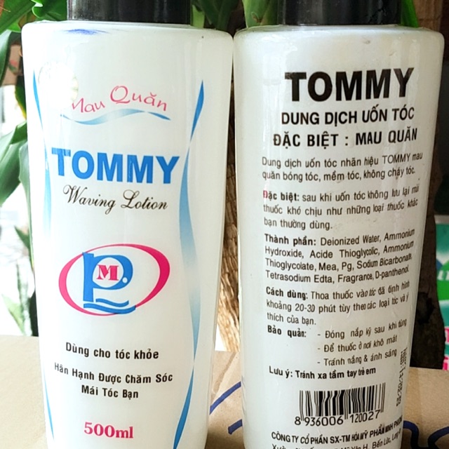 Thuốc uốn lạnh mau quăn Tommy 500 mlbổ trợ dưỡng chất cho tóc uốn mau xoăn lọn bền căng khỏe ít khô bóng đẹp