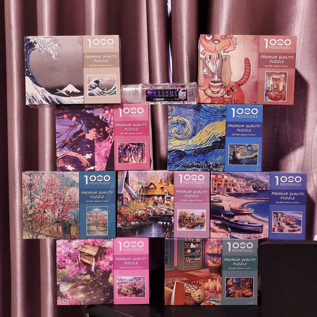 [THANH LÝ] ĐỒ CHƠI BỘ TRANH XẾP HÌNH Cao Cấp 1000 MIẾNG MÓP HỘP JIGSAW PUZZLE 1000