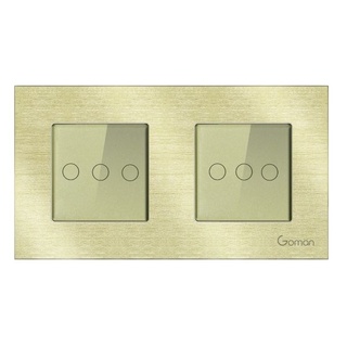 (Hàng phân phối chính hãng) Công tắc đèn WIFI mặt đôi nút GOMAN GM86-W2DBS/B/G