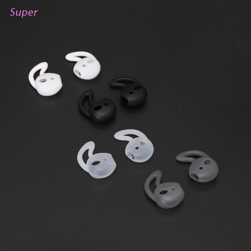 Bộ 4 Cặp Nút Bọc Tai Nghe Không Dây Bằng Silicone Có Móc Cho AirPods Apple