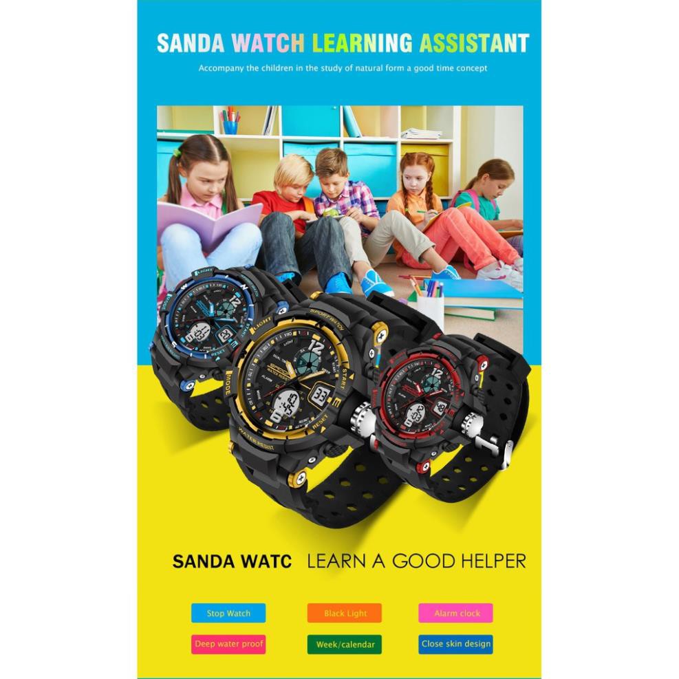 Đồng hồ Trẻ Em thể thao SANDA JAPAN Chống nước Siêu bền [HÀNG XỊN] | BigBuy360 - bigbuy360.vn