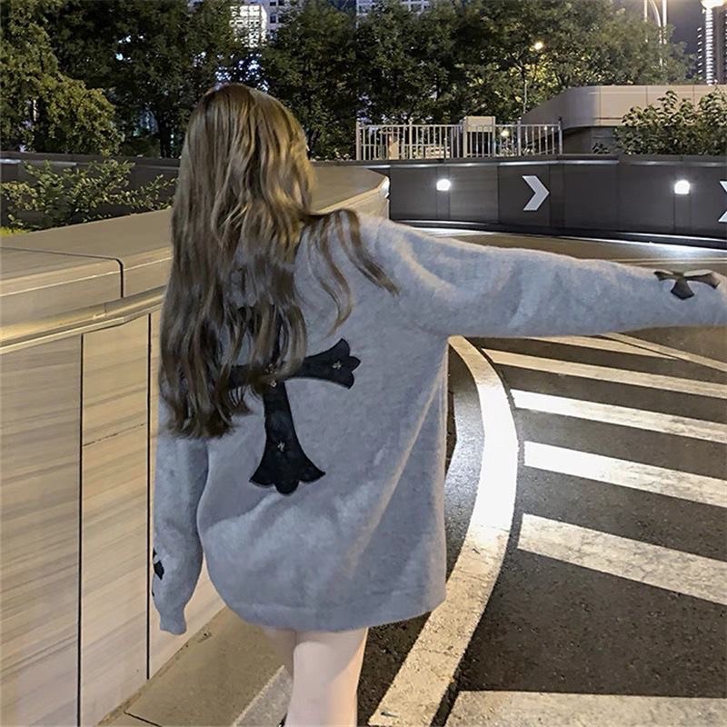 Áo Cardigan Thêu Chrome Heart 2 Màu Siêu Hot