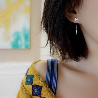 Bông tai bạc 925 Mini Clover - Khuyên tai bạc - Hoa tai bạc Shine sliver