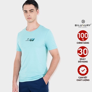 Áo phông nam thun cổ tròn Biman by Biluxury hoạ tiết trẻ trung form chuẩn bền màu 5APKH010XNG