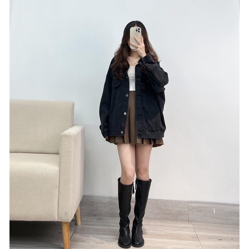 Áo khoác bò túi ngực chữ lưng WINTERHOLD hàng quảng châu Miho house