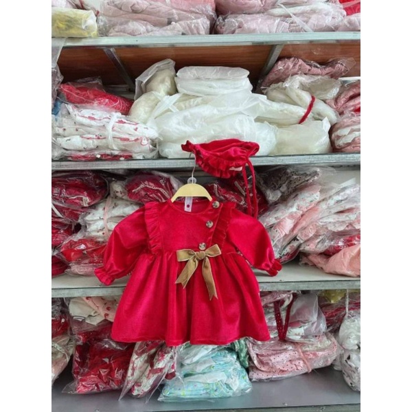 Váy baby doll nhung cho bé cao cấp