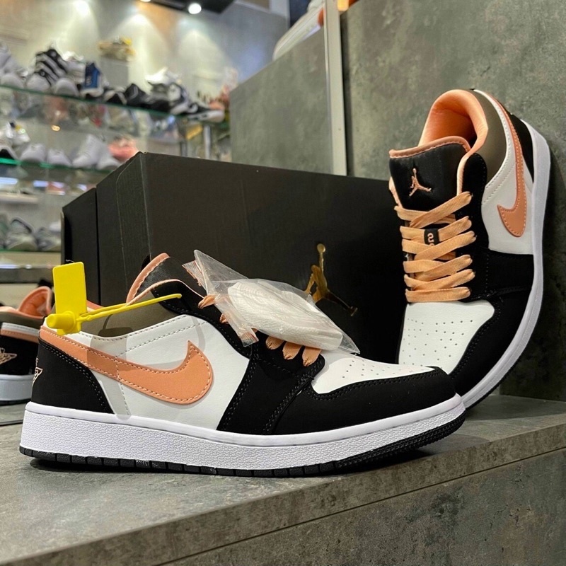 Giày thể thao nữ jodan cổ thấp, giày nữ sneaker jordan đen trắng cổ thấp các mầu nam nữ đủ size 36-43