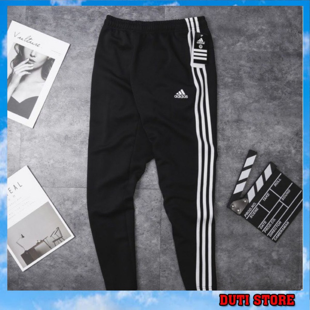 Quần thể thao nam ba sọc trắng ống suông 112