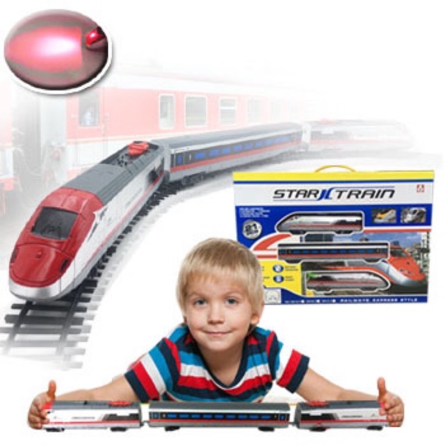 Mô hình tàu điện tốc độ kèm đường ray