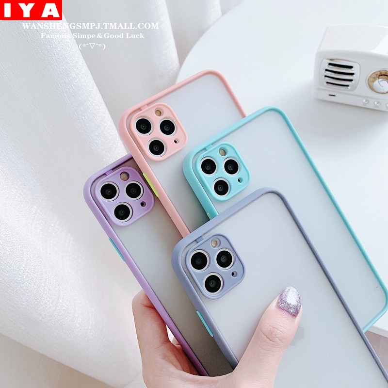 Ốp điện thoại chống sốc màu kẹo cho Samsung Galaxy A11 A50 A50S A30S A20 A30 A51 A71 A20S M10S