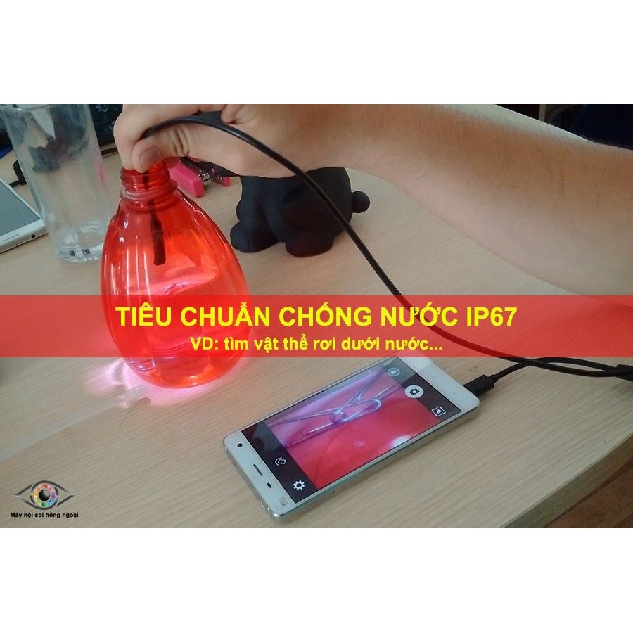 Camera nội soi chống nước độ nét cao HD720p 2in1- dài 2m