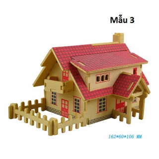 Mô hình ghép gỗ 3D  mini house