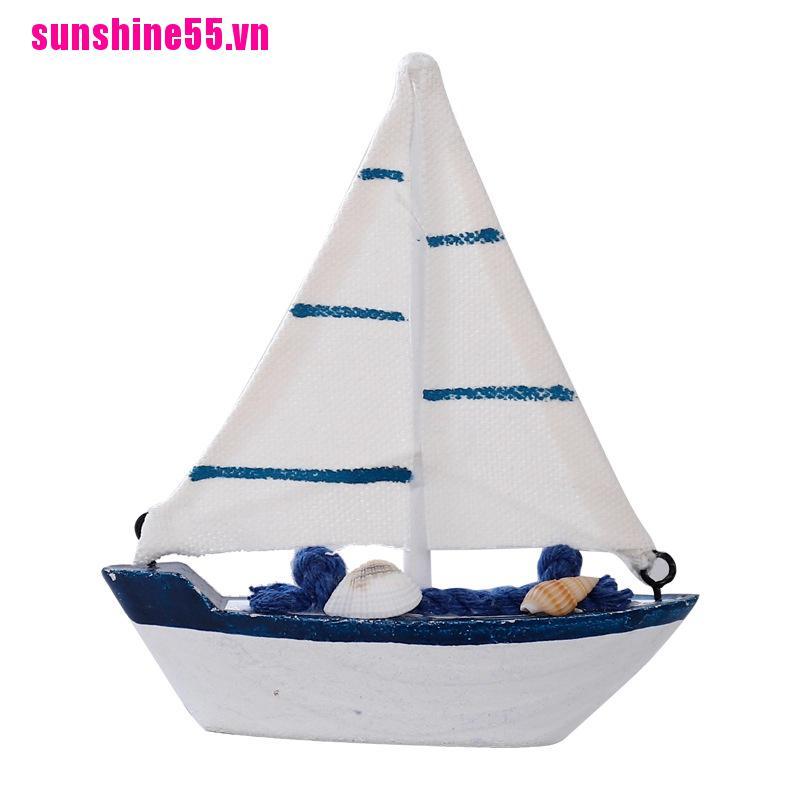 【Sunvn】Marine Nautical Creative Sailboat Mode Room Decor Figurines Miniature S