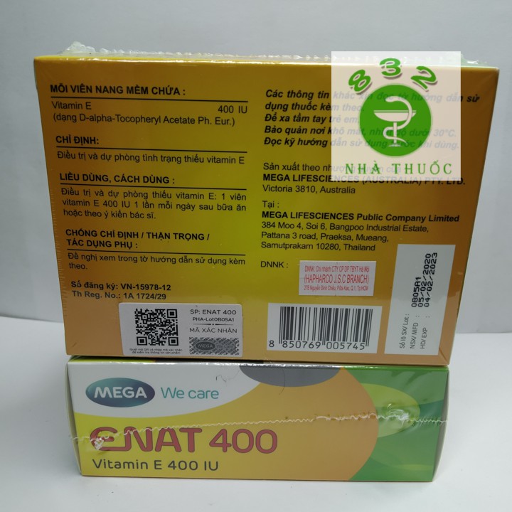 Vitamin E Enat 400 IU | BigBuy360 - bigbuy360.vn