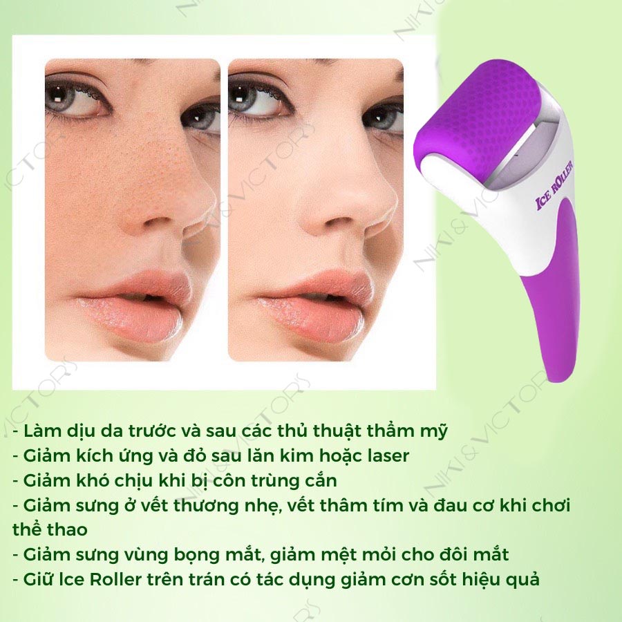Thanh Lăn Đá Lạnh Ice Roller Dụng Cụ Lăn Lạnh Massage Mặt Làm Dịu Da