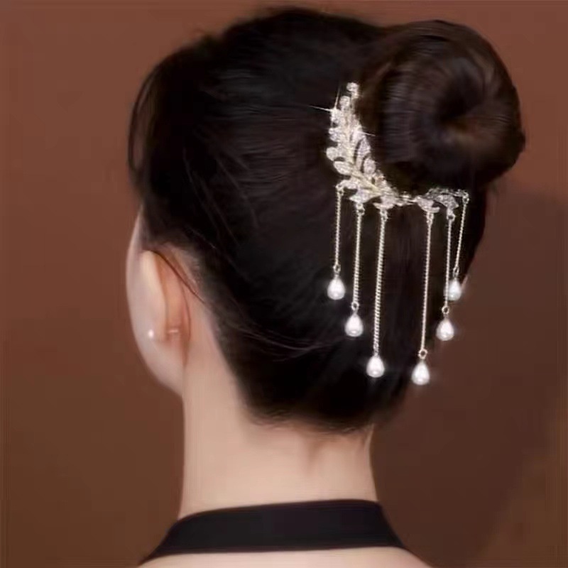 Kẹp tóc tua rua Hàn Quốc Kẹp tóc kim loại thời trang kẹp tóc kim cương cao cấp kẹp tóc phụ nữ kẹp tóc