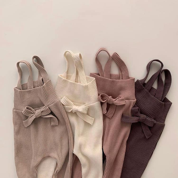 Quần Yếm Hàn Quốc Cho Bé Gái Chất Len Mềm Mại, Co Giãn Tốt, Phụ Kiện Mũ Turban