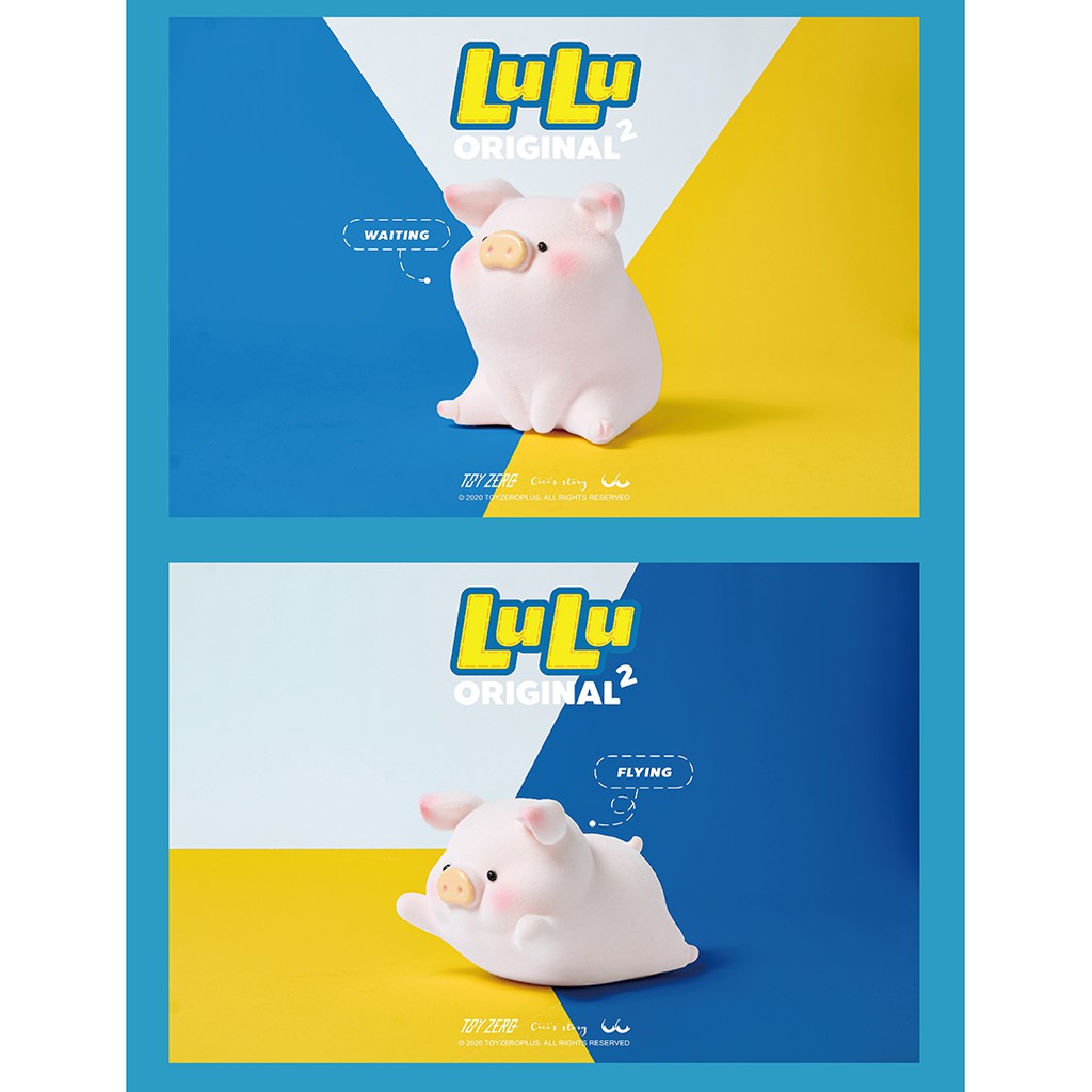 LULU Classic Model 2 Series blind box cute flocking piggy doll Decoration Ornaments