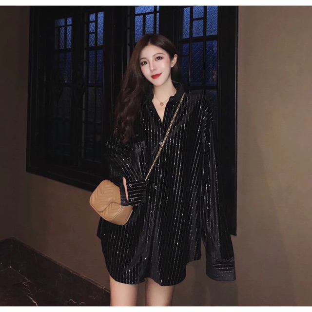 (Order-7 ngày) Sơmi Lấp Lánh BLING BLING ✨✨ dáng rộng xinh miên man 2 nàu Đen - Hồng - Trắng❤️❤️❤️ KÈM ẢNH THẬT