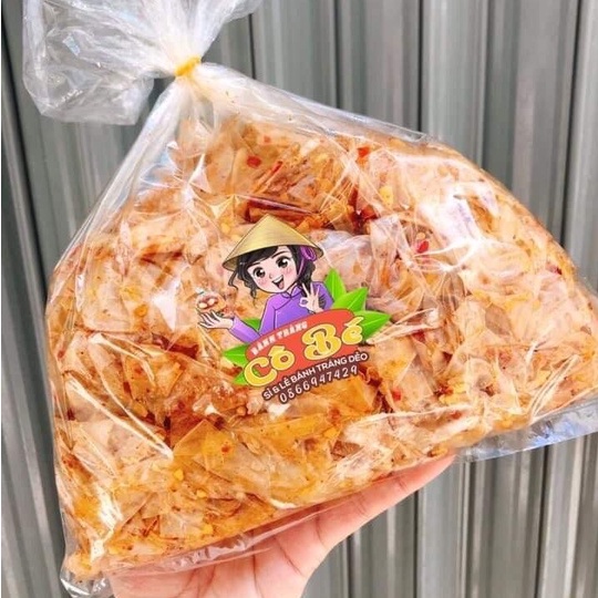 [Chỉ Trộn Sẵn Khi Khách Book Hoả Tốc] 500Gr Dẻo Sate Muối Tỏi - Bánh Tráng Cô Bé