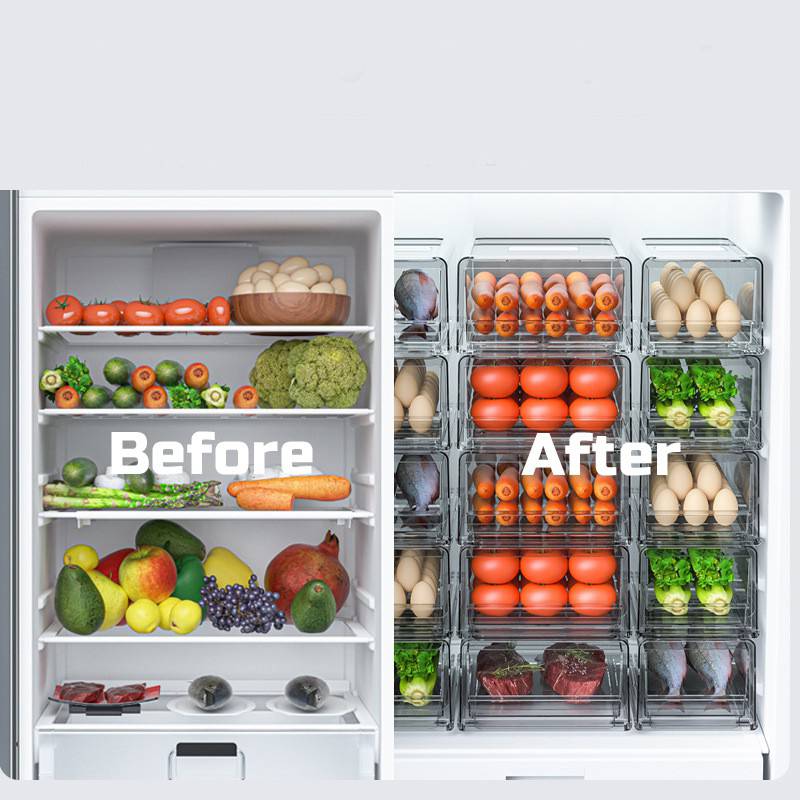 Hộp bảo quản đồ ăn dùng trong tủ lạnh có thể xếp chồng lên nhau tiện dụng