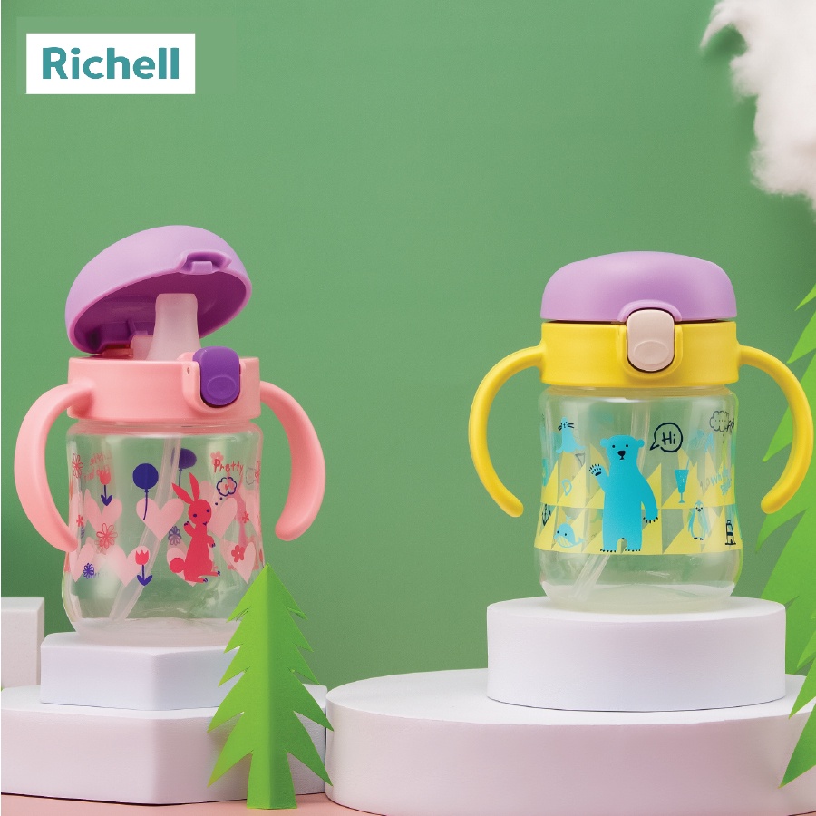 Cốc tập uống 2in1 T.L.I Richell 200ml