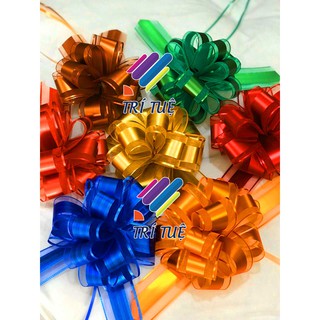 🎀 Nơ Tú Cầu bông lớn bản 5,3 cm Trang Trí giỏ quà, quà tặng - Gói Quà Tết, giỏ quà tết,Gấu Bông, Hộp Quà - VPP Trí Tuệ 🎀