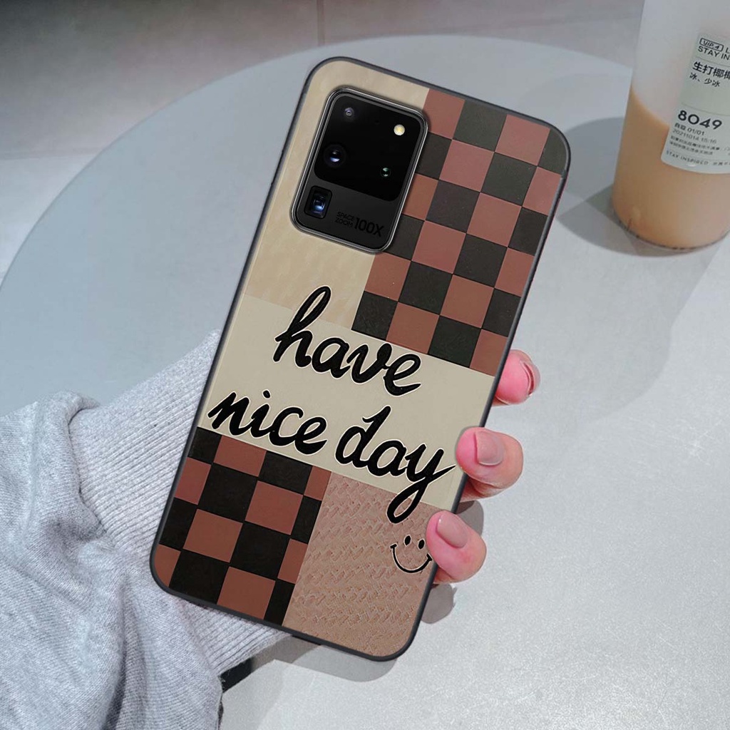 Ốp Samsung S20 Ultra caro trái tim cá tính, thời trang siêu đẹp, siêu phong cách