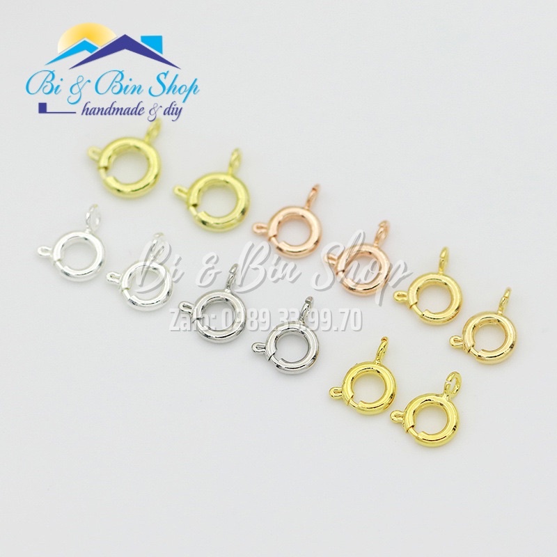 4 Khoá Lò Xỏ Tròn Làm Móc Dây Chuyền, Vòng Đeo Tay, Trang Sức Thủ Công Tự Làm
