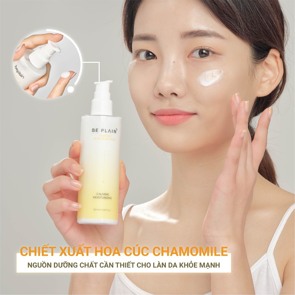 Sữa dưỡng làm dịu chiết xuất hoa cúc BEPLAIN Chamomile pH-Balanced Lotion