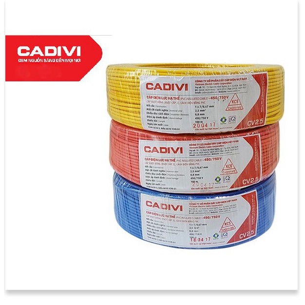 Dây điện đôi mềm Cadivi 2 x 0.5mm, 0.75mm, 1.5mm Điện Gia Dụng Bảo Minh - Điện Gia Dụng Bảo Minh